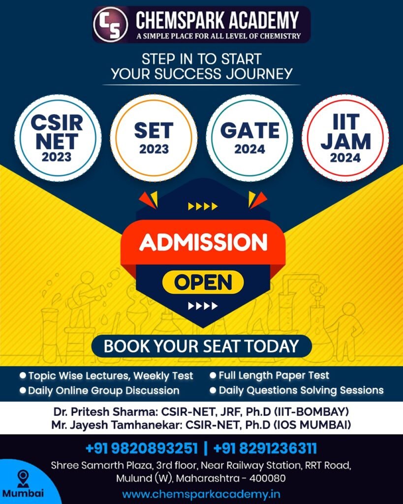 Admission Open for | CSIR-NET | Chemspark Academy