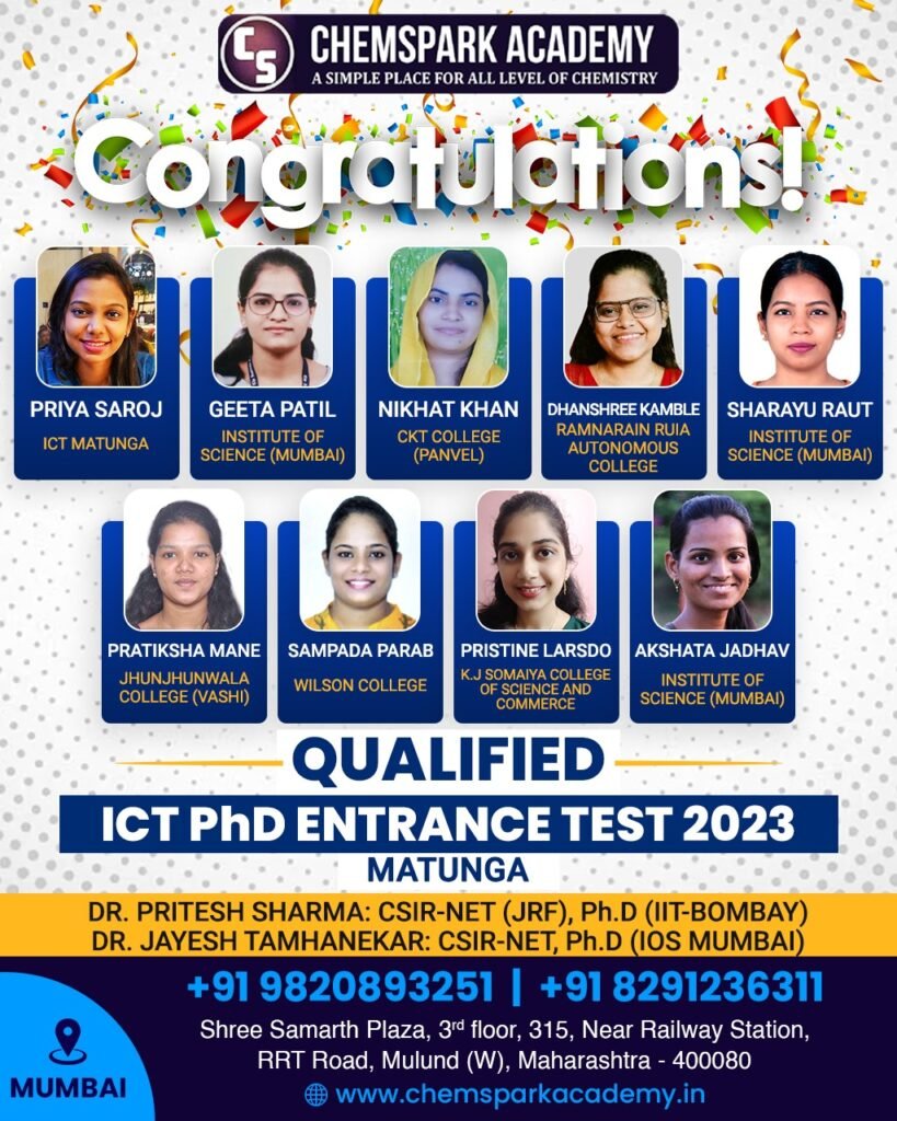 Qualified ICT PhD Entrance Test 2023 Chemspark Academy