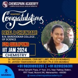 Celebrating Success Congratulations to Aryan Abhijit Patil and Payal R Shrungare and Other IIT-JAM 2024 Pass Out Students!