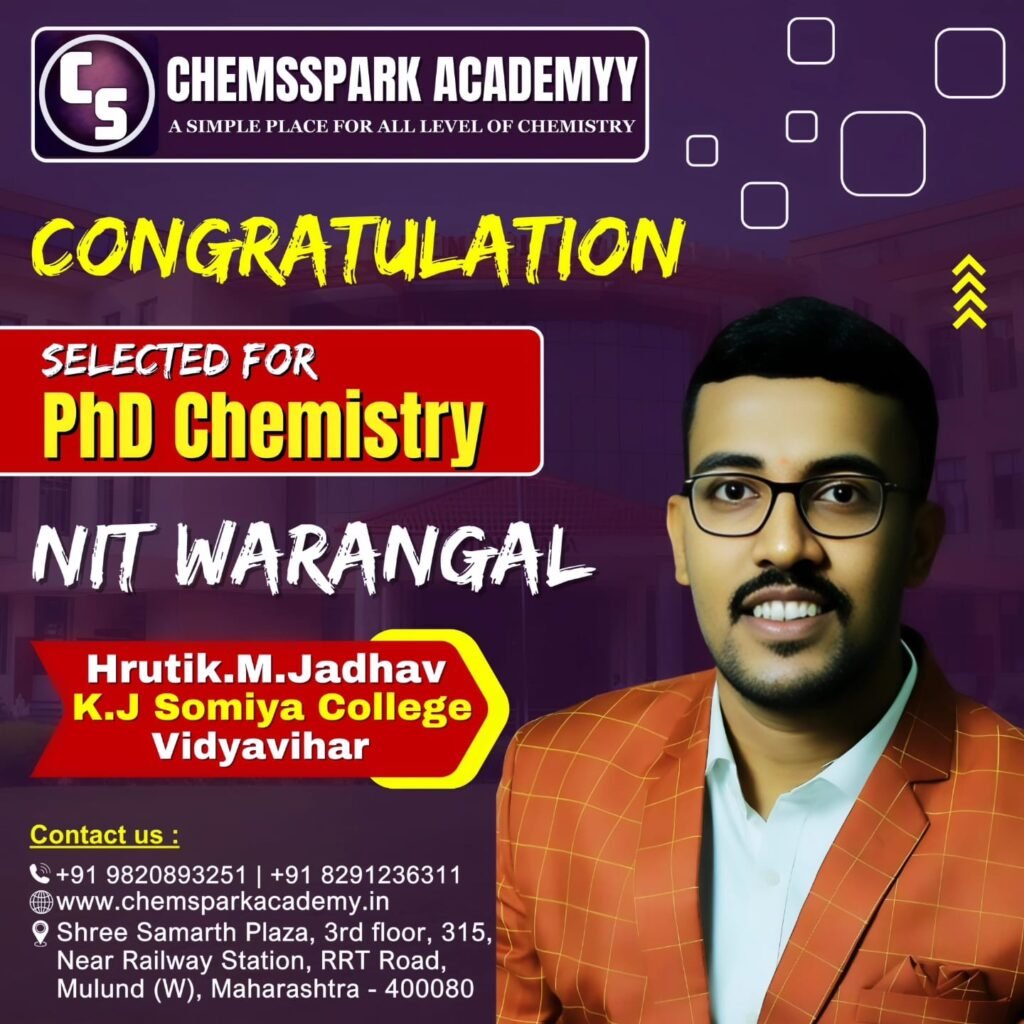 Congratulation Hrutik M Jadhav | Chemspark Academy